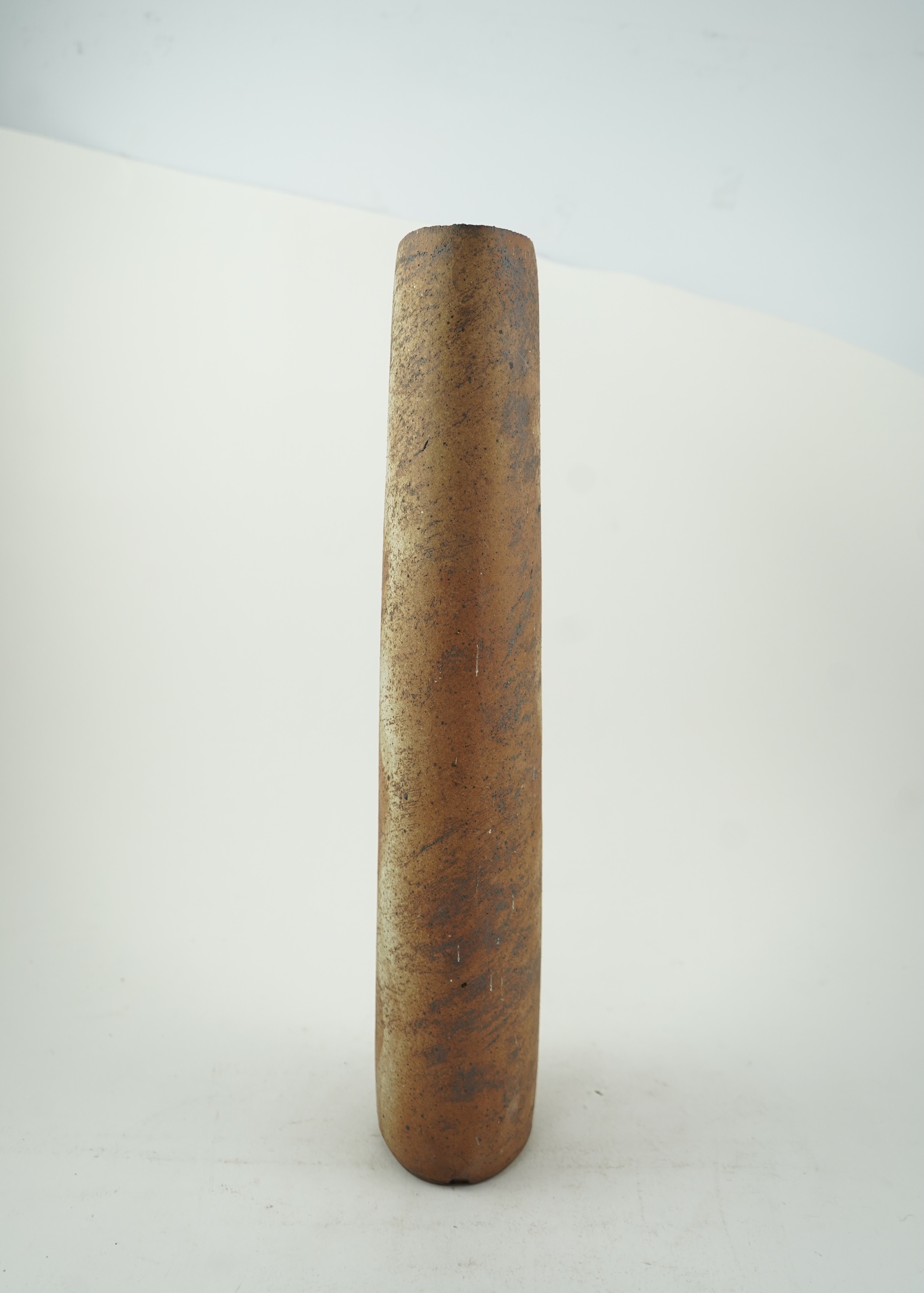 Joanna Constantinidis (1927-2000): A tall cylindrical stoneware vase